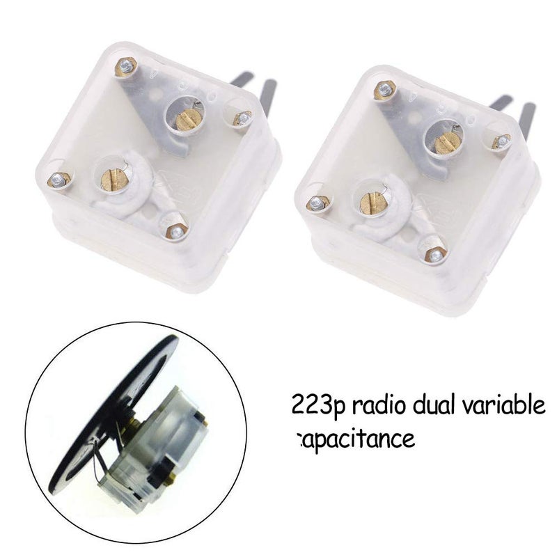 Acxico 5Pcs 223p Duplex Radio Variable Capacitor 60pf/140pf 2.1mm Hole Shaft for Pocket Radio Accessories - Image 3
